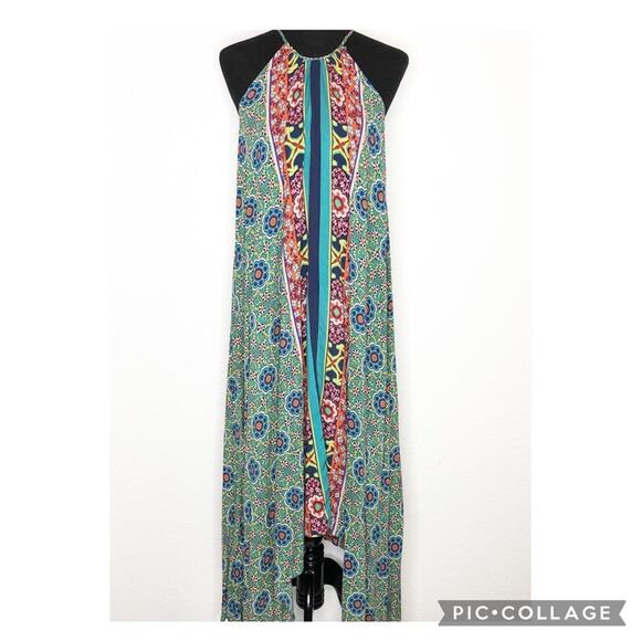 Anthropologie Ella halter handkerchief maxi dress size XS / Small - Picture 2 of 15
